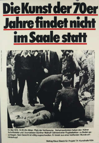 Plakat - "Die Kunst der 70er Jahre findet nicht im - photo 1