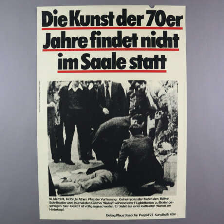 Plakat - "Die Kunst der 70er Jahre findet nicht im - photo 6