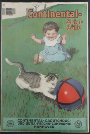 Werbeplakat - "Continental Spielbälle", Farblithog - photo 1