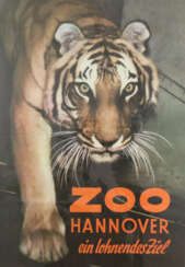 Zoo-Reklameplakat - "Zoo Hannover ein lohnendes Zi