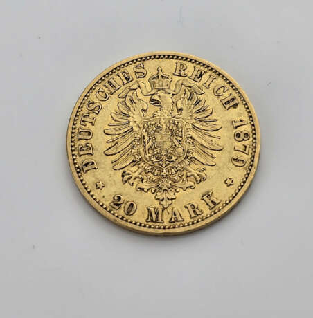 Goldmünze 20 Mark 1879- Deutsches Kaiserreich, Wil - photo 2