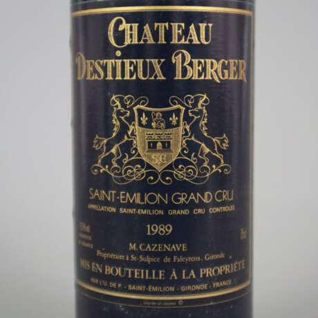 Weinkonvolut - 6 Flaschen,1989 Chateau Destieux B - Foto 3