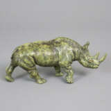 Nashorn - Wiener Bronze, Kaltnadelbemalung, natura - photo 2