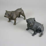 Ein Paar Hundefiguren - Wiener Bronze, braun patin - Foto 2