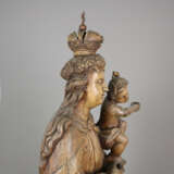 Große Holzfigur Madonna mit Kind - 18./19. Jh., Ho - Foto 2