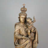 Große Holzfigur Madonna mit Kind - 18./19. Jh., Ho - Foto 6