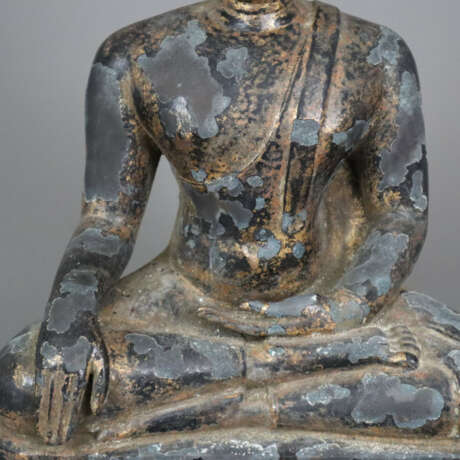 Buddha Maravijaya - Thailand, Bronze, Goldlackfass - photo 3