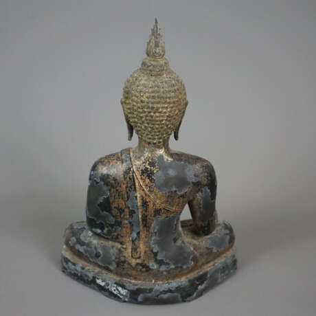 Buddha Maravijaya - Thailand, Bronze, Goldlackfass - photo 7