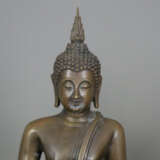 Zwei stehende Buddhas - Thailand 20.Jh., Bronze, b - photo 4