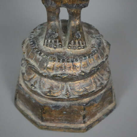 Zwei stehende Buddhas - Thailand 20.Jh., Bronze, G - photo 2