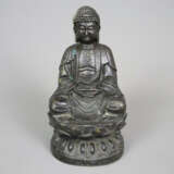 Figur des Buddha Amitabha - China, Metallguss dunk - фото 1