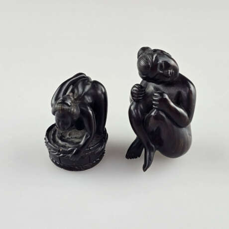 Zwei Katabori-Netsuke / Erotika - Japan, ca. Taish - photo 1