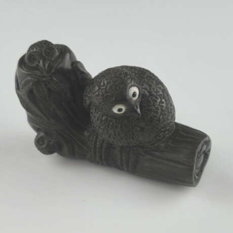 Katabori-Netsuke "Vogel auf Astsockel" - Japan, 1. - Foto 1