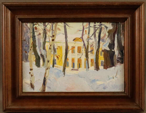 Anonym (20. Jh.) - Expressive Winterlandschaft mit - photo 2