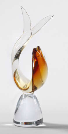 Moderne Glasskulptur eines Fisches von Alfredo Barbini - Foto 1
