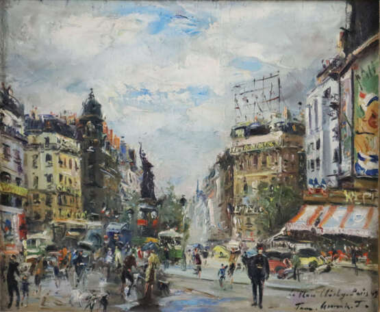 Germain-Jacob, Jean (1900-?) - La Place Clichy in - Foto 1