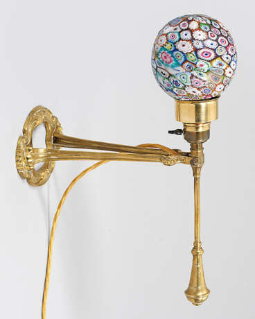 Jugendstil-Tischlampe mit "Millefiori"-Schirm - Foto 1