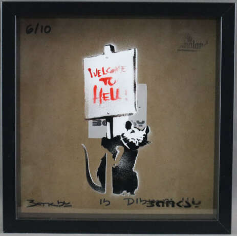 Banksy - "Dismal Shadow Box" mit "Welcome to Hell" - Foto 1