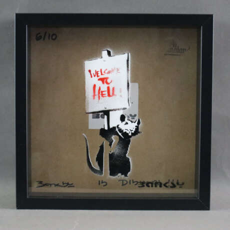 Banksy - "Dismal Shadow Box" mit "Welcome to Hell" - Foto 4