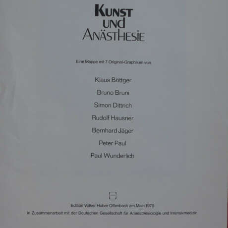 Mappenwerk "Kunst und Anästhesie" - Mappe mit sieb - photo 5