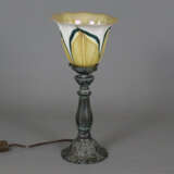 Jugendstil Tischlampe - um 1900/10, floral reliefi - photo 1