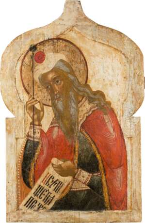 A LARGE ICON SHOWING THE PROPHET AARON FROM A CHURCH ICONOSTASIS - photo 1