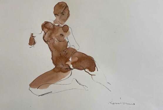 Serhiy Reznichenko Watercolor Nude Sketch 21st Century Paper 21th century - photo 1