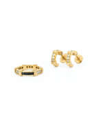 Cartier. Saphir-Diamant-Set: Ring und Ohrringe