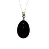 ONYX-DIAMOND-PENDANT-NECKLACE - photo 2