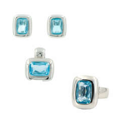 TOPAZ-SET: RING, PENDANT AND EAR STUDS