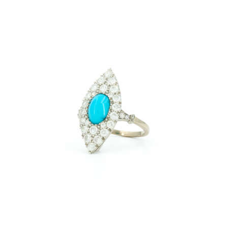 TURQUOISE-DIAMOND-RING - photo 1