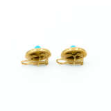 TURQUOISE-DIAMOND-EAR-STUD-CLIPS - photo 2