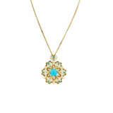 PEARL-TURQUOISE-PENDANT-NECKLACE - фото 1