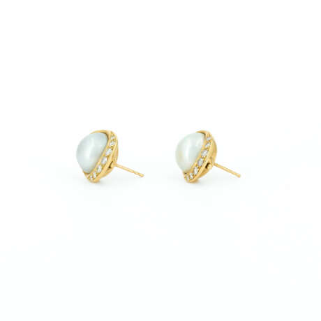 PEARL-DIAMOND-SET: RING AND EAR STUDS - photo 2