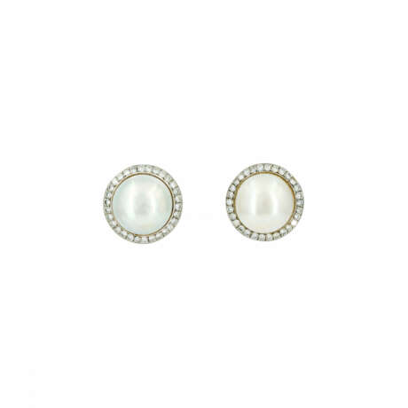 MABÉ-PEARL-DIAMOND-EAR-STUD-CLIPS - photo 1