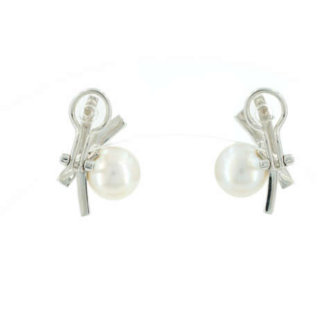 PEARL-DIAMOND-SET: RING, PENDANT AND CLIP-STUD-EARRINGS - фото 12