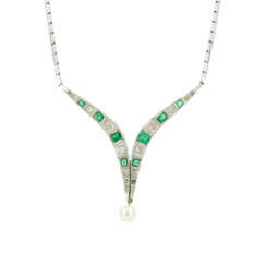 Perl-Smaragd-Diamant-CollierPEARL-EMERALD-DIAMOND-COLLIER