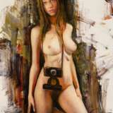 Gicl&eacute;e print on canvas Nude with a camera 2023 by Kartashov Andrey Russia 21st century. 1 of 50 limited prints. Canvas 21th century - photo 1