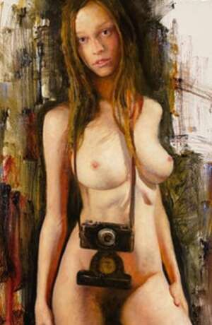 Gicl&eacute;e print on canvas Nude with a camera 2023 by Kartashov Andrey Russia 21st century. 1 of 50 limited prints. Canvas 21th century - photo 2