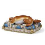 Inkwell Catherine II&rsquo;s Beloved Dog Jacob Petit 1840 Hand Painted Rococo Late 19th century - photo 4