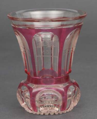 Vase en verre avec gravures Glas Early 19th century - Foto 2