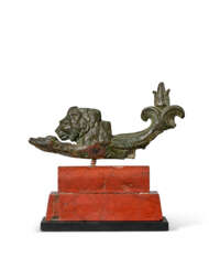 A ROMAN BRONZE ATTACHMENT WITH A LION PROTOME