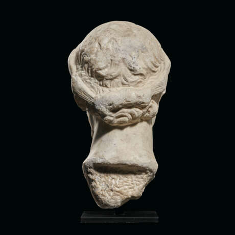 A ROMAN MARBLE HEAD OF A SATYR - Foto 3