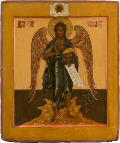 AN ICON SHOWING ST. JOHN THE FORERUNNER, ANGEL OF THE DESERT - Foto 1