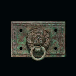 A ROMAN BRONZE LION HEAD PROTOME