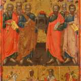 AN ICON SHOWING THE APOSTLES AND SELECTED SAINTS - Foto 1