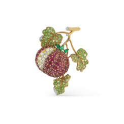 NO RESERVE | MARCHAK MULTI-GEM POMEGRANATE BROOCH