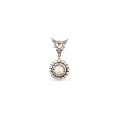 NO RESERVE | ALPHONSE FOUQUET LATE 19TH CENTURY NATURAL PEARL AND DIAMOND PENDANT