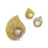 NO RESERVE | ADLER SET OF CULTURED PEARL, DIAMOND AND TREATED DIAMOND 'CHIOCCIOLA' JEWELLERY - Foto 1