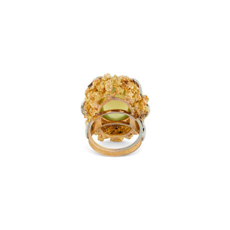 CAT'S EYE CHRYSOBERYL AND DIAMOND RING - photo 5